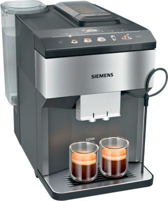 Siemens Kaffeevollautomat TP516DX3 EQ.500 classic connect, für Bohnen, 1500 W, bis 1,9 l/270 g, inkl. Zubehör, edelstahlfarben-schwarz