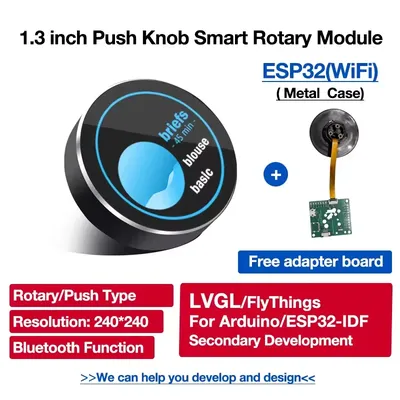 ESP32 Ar-dunio ESPhome HMI LVGL 1,28 Zoll 2,1 Zoll WiFi Blauer Kreisknopf Drücken Sie das Smart Display LCD-Modul für Smart Home