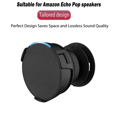 Geeignet für Amazon Echo Pop Smart-Audioständer mit verstellbarem Winkel, Lautsprecher, Wandmontage, Aufbewahrungsregal, Wandkleben/Stanzen