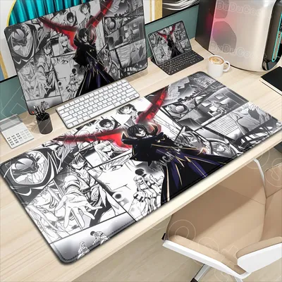 Großes Anime Code Geass Mousepad Laptop Gaming Mauspad PC Zubehör Deskmat Tastatur Schreibtisch Matte Protector Pretty C.C. Mauspad