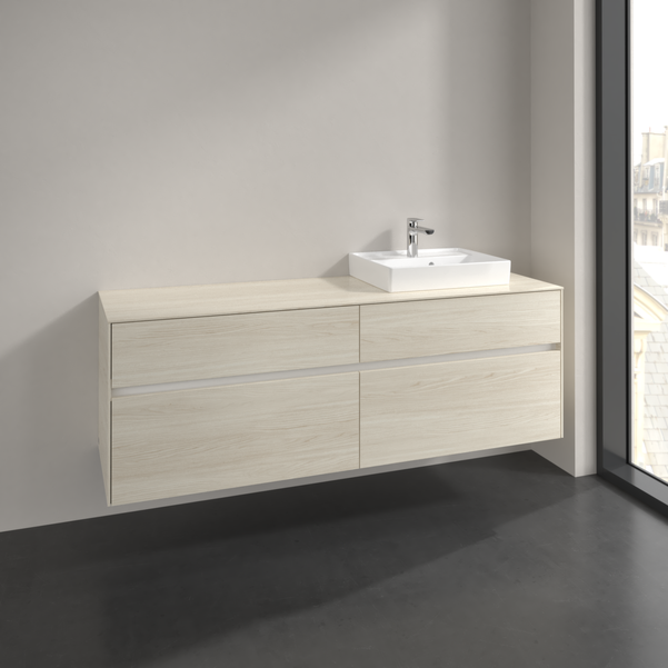 Villeroy und Boch Collaro Waschtischunterschrank C07900AA 160x54,8x50cm, Waschtisch rechts, white oak