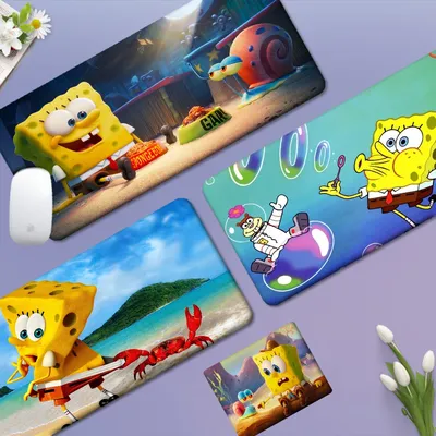 Cartoon S-Spong-Bobes Extra Große Gaming Laptop Computer Schreibtisch Matte Maus Pad Maus Matte Notebook Mousepad Gamer Für PC Schreibtisch Pad