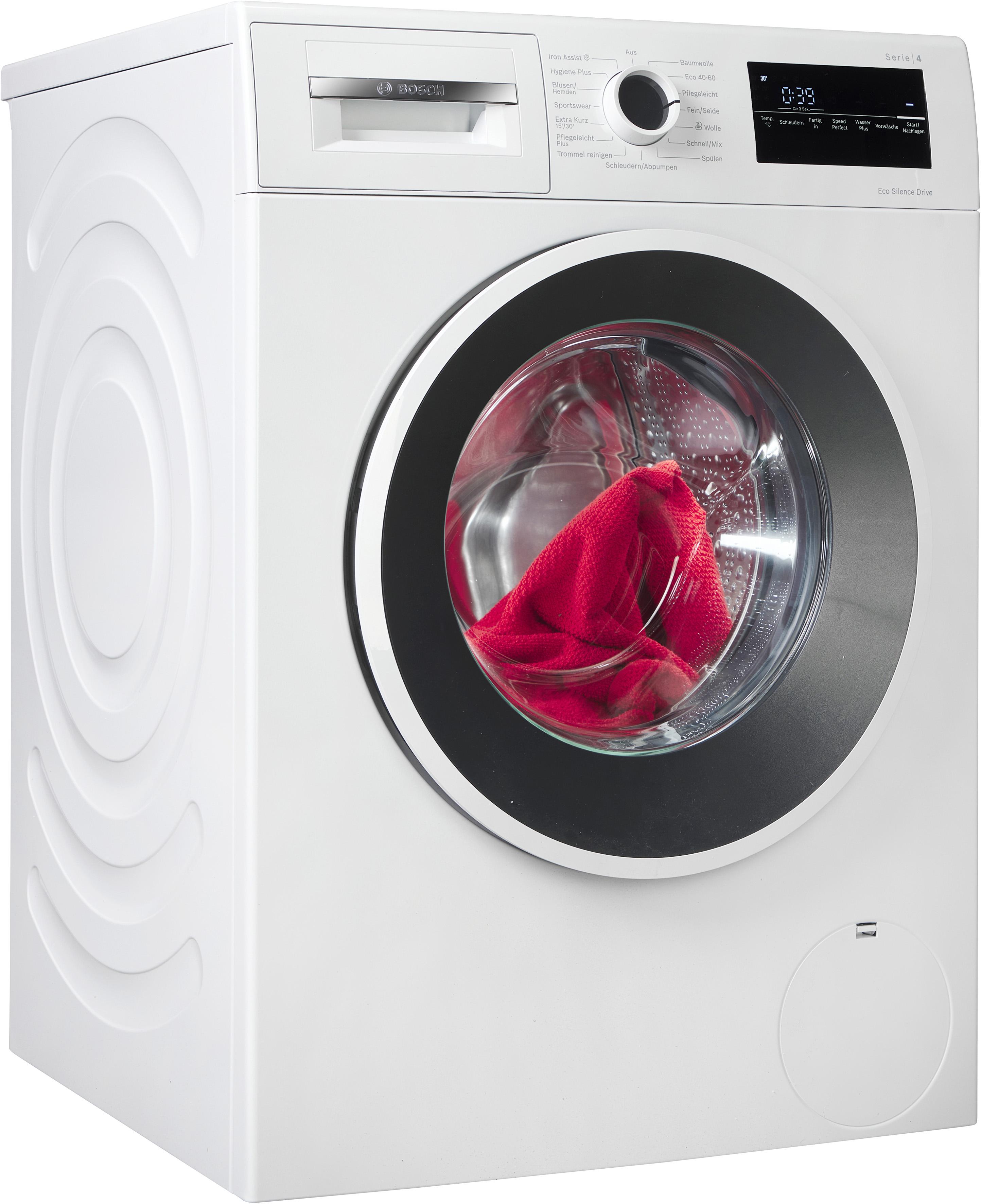 BOSCH Waschmaschine "WAN28226", Energieeffizienz: A (A-G), weiß, B:59,8cm H:84,5cm T:59cm, Waschmaschinen, Knitter-Programm Iron Assist, Speed Perfect, Nachlegefunktion