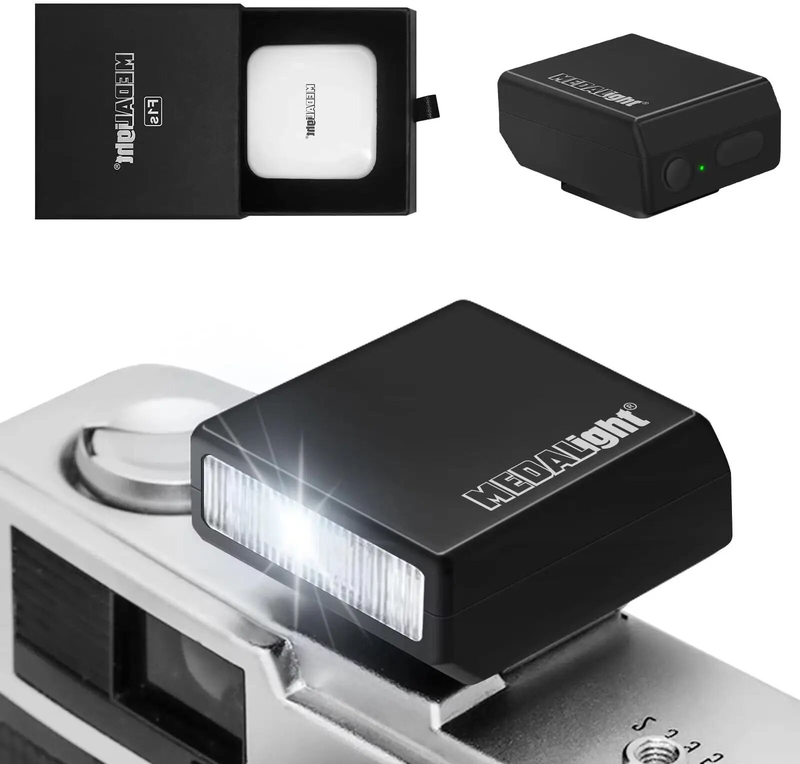 JYYXF MEDALight F1S Mini-Kamerablitz Speedlite Universal für Fuji Sony Nikon Canon Kameras für Ricoh GR3 GR3X Sony ZV1