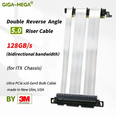 Ultra PCIe 5.0 X16 Riser-Kabel [RTX5090 RTX5080 RTX4090] Abgeschirmtes Extreme High-Speed Vertical Mount Gaming PCI Express Gen5
