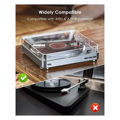 AA91 ATN91R Ersatzstift für Audio-Technica ATN91R AT91 Ersatz konischer Plattenspieler-Eingabestift