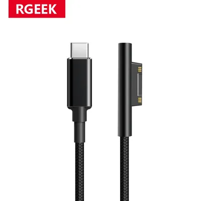 RGEEK 15V 3A Typ C Netzteil Ladegerät Adapter USB C PD Ladekabel für Microsoft Surface Pro 8/7/6/5/4/3 Laptop Buch 3/2/1