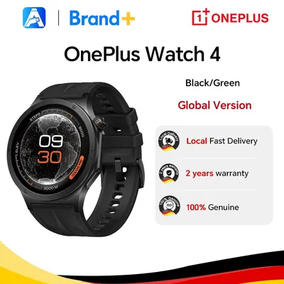 Globale Version der OnePlus Watch 4 Smartwatch, 1,5 Zoll, Wear OS by Google, Snapdragon W5, bis zu 16 Tage, Google Wallet