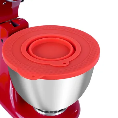 4,5-5 Quart Schwenkbarer Standmixer Silikon-Schüsselabdeckung Ausgießschutz Deckel Kompatibel mit KitchenAid mit Zusammenklappbarer Kleiner Schüssel