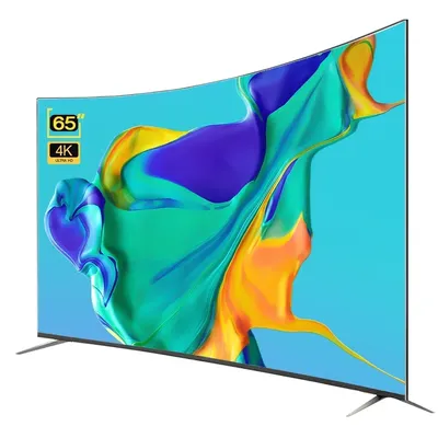 Großbildfernseher 65 Zoll Vollbild gebogener Fernseher UHD 4K LED-Fernseher 65 Zoll Smart TV