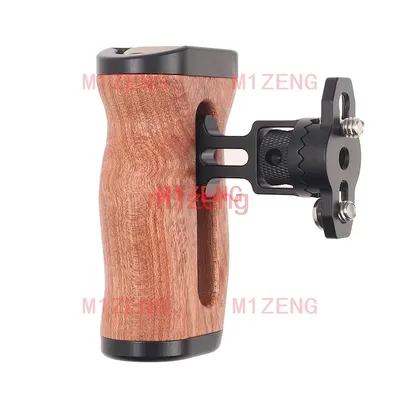 1/4 Zoll Schrauben Kaltschuh Universeller Kamerakäfig Seitengriff Holzgriff Schnelle Montage/Demontage für Sony/Canon/Nikon Kameras