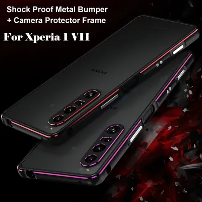 Moderne Neue Hartalu-Bumper-Hüllen für Sony Xperia 1 VII VI 5 10 V IV III Metall-Kameraschutzrahmen Stoßfeste Handyhülle
