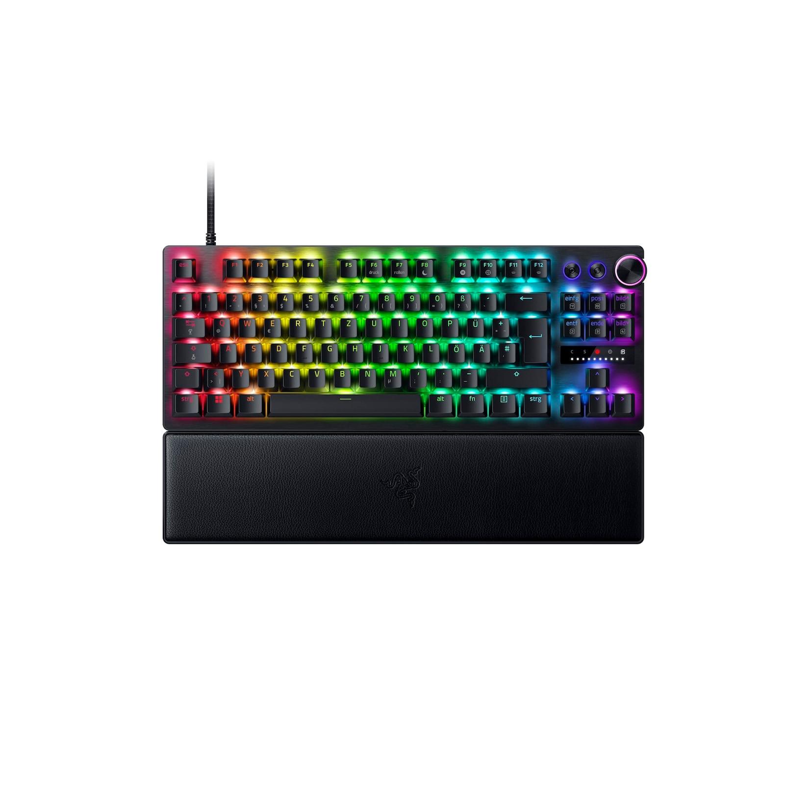 RAZER Huntsman V3 Pro Tenkeyless, Schwarz Gaming-Tastatur (DE-Layout, Razer Snap Tap, Analoge optische Schalter)