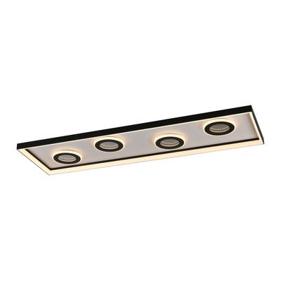 PAUL NEUHAUS Deckenleuchte "DUNE", schwarz, 1, Ø 0cm H: 6cm, 1 Stk., Leuchten, CCT - über Fernbedienung, dimmbar über Fernbedienung, Memory, Deckenleuchte