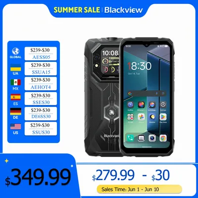 Robustes Blackview ROCK 1 Smartphone, 6,56 Zoll 90 Hz Display, 8 GB RAM 256 GB ROM, 15000 mAh/33 W, MediaTek Helio G81, Android 16 NFC