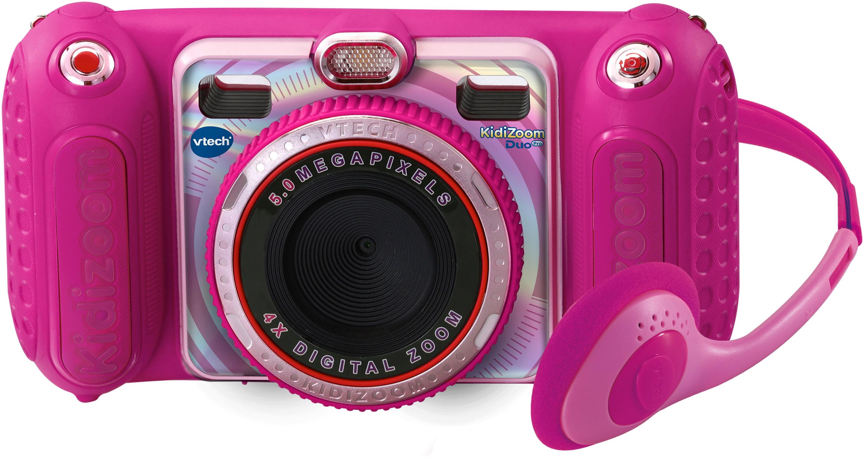 Kinderkamera VTECH "KidiZoom Duo Pro", pink, Fotokameras, KinderB:16,5cm H:9cm T:5,8cm, inkluisve Kopfhörer, B:16,5cm H:9cm T:5,8cm