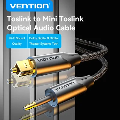 Vention 3,5 mm digitales optisches Audiokabel Toslink SPDIF Koaxialkabel für Verstärker Blu-ray Xbox 360 PS4 Soundbar-Glasfaserkabel