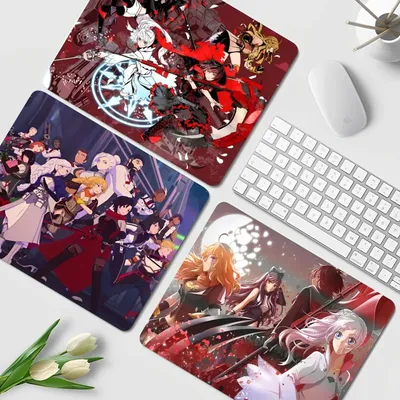 Rubyrose rwby anime rubber kleine verdickte Mauspad Gaming Tastatur Tisch matte Bürobedarf Raum dekor für Teen Mädchen Schlafzimmer
