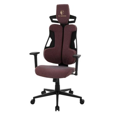 ML-Design Gaming Stuhl Stoff Rot, Ergonomischer Bürostuhl, 3D Armlehne, Kopf- und Lordosenstütze, Gaming Chair individuell einstellbar, Gamer Stuhl