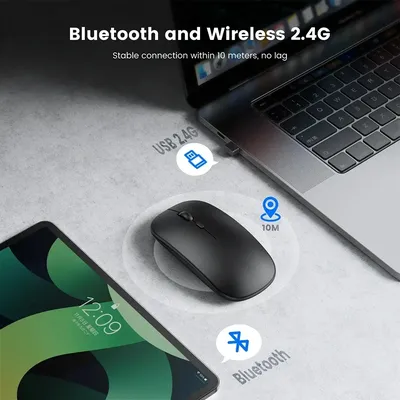 Drahtlose Maus Bluetooth-kompatibel Stille Ergonomische Batterie Maus Für Laptop iPad Tablet PC Handy Büro Gaming Maus