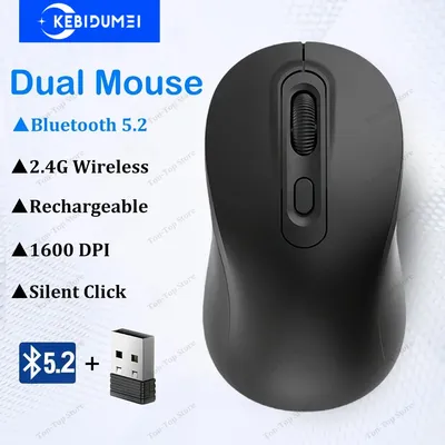Bluetooth 5.2 Maus 2,4G Drahtlose Maus Wiederaufladbare Dual Modus Gaming Maus Stille Maus 1600DPI Mäuse Für PC Laptop macBook Pro Bluetooth 5.2 Mouse 2.4G Wireless Mouse Rechargeable Dual Mode Gaming