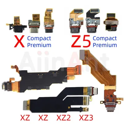 Aiinant USB-Ladeanschluss Ladegerät Dock Connector Flexkabel für Sony Xperia X XZ XZ1 XZ2 XZ3 Z3 Z4 Z5 Compact Premium Plus