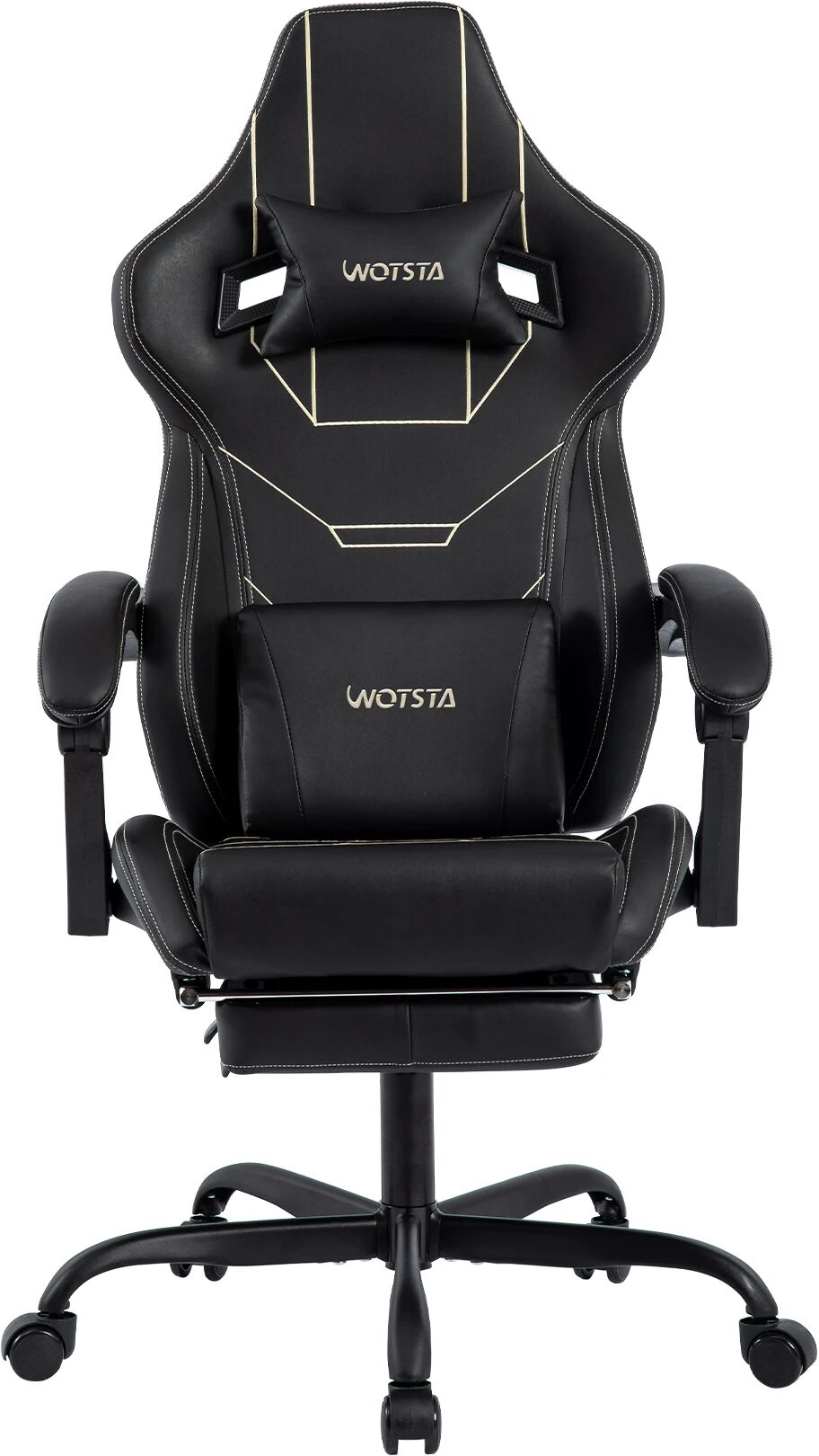 WOTSTA Gaming Chair Ergonomischer Gaming Chair Bürostuhl mit Fußstütze Racing Computerstuhl Höhenverstellbar Gepolstert Computerst