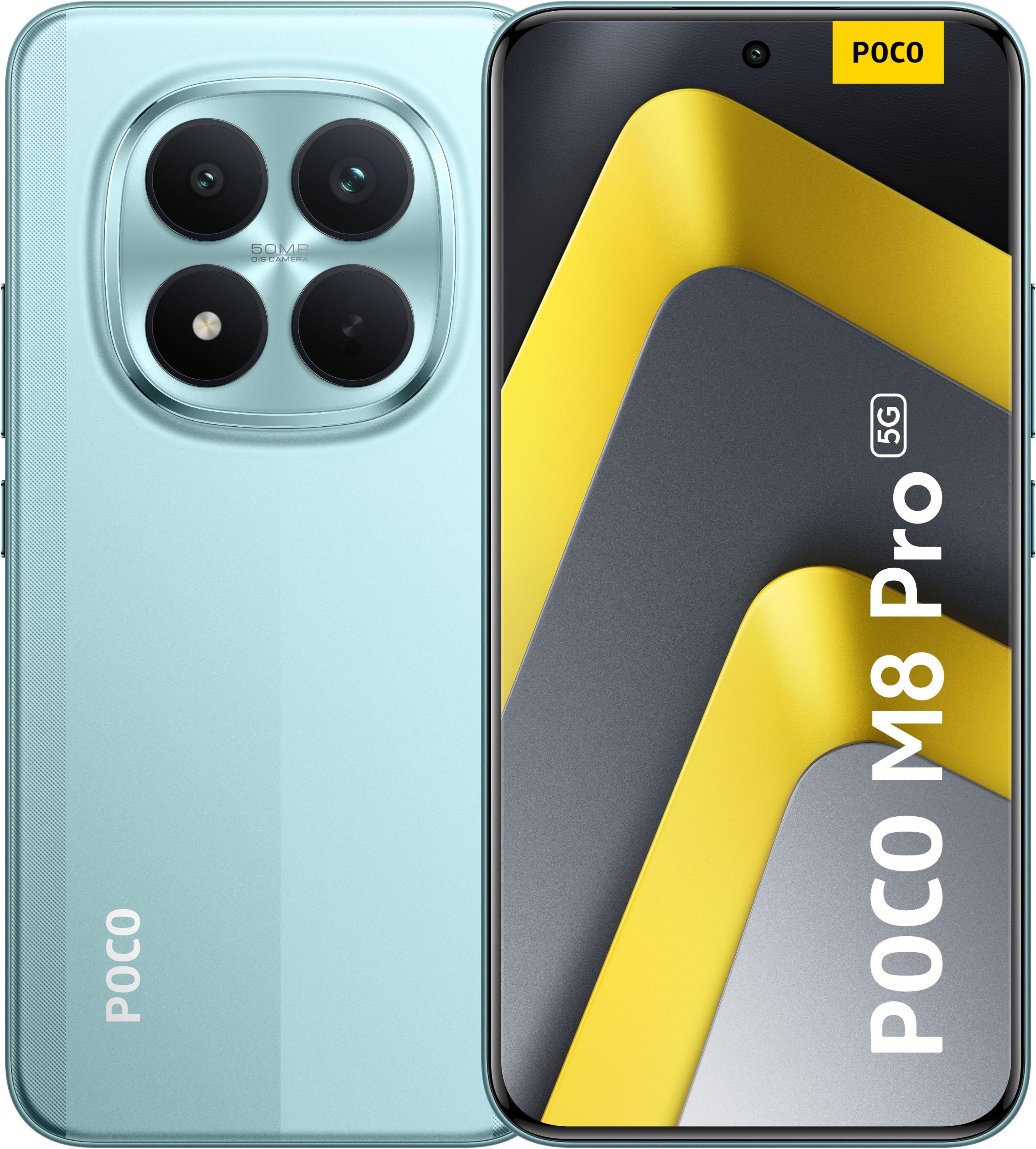 XIAOMI Smartphone "POCO M8 Pro 5G 12+512", Energieeffizienz: B (A-G), grün, 512 GB, Mobiltelefone