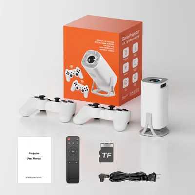 S40GE Android 11 Gaming Projektor 64 GB TF Karte Wireless Gaming Controller Dual WIFI 1280*720 P Heimkino tragbare Projektor