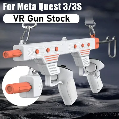VR-Gewehrschaft für Meta Quest 3/3S VR-Schießspiel-Zubehör VR-Controller-Schaft Verbessertes Shooter-Gaming-Erlebnis für Quest 3