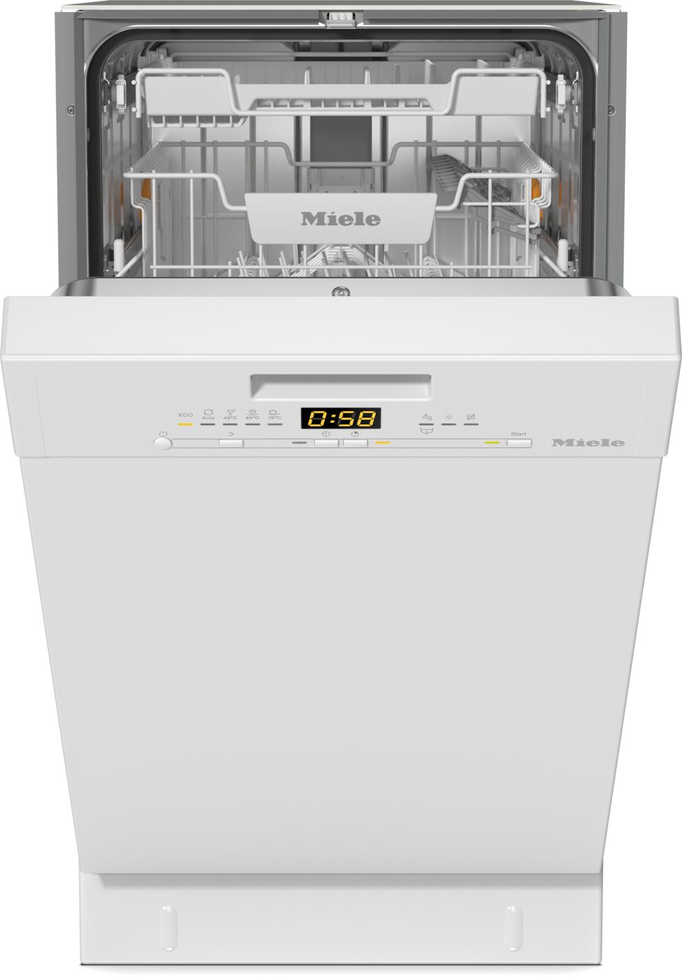 MIELE Unterbaugeschirrspüler "G 5540 SCU SL Active", Energieeffizienz: E (A-G), silber (weiß), B:44,8cm H:80,5cm T:57cm, Geschirrspüler, Topseller