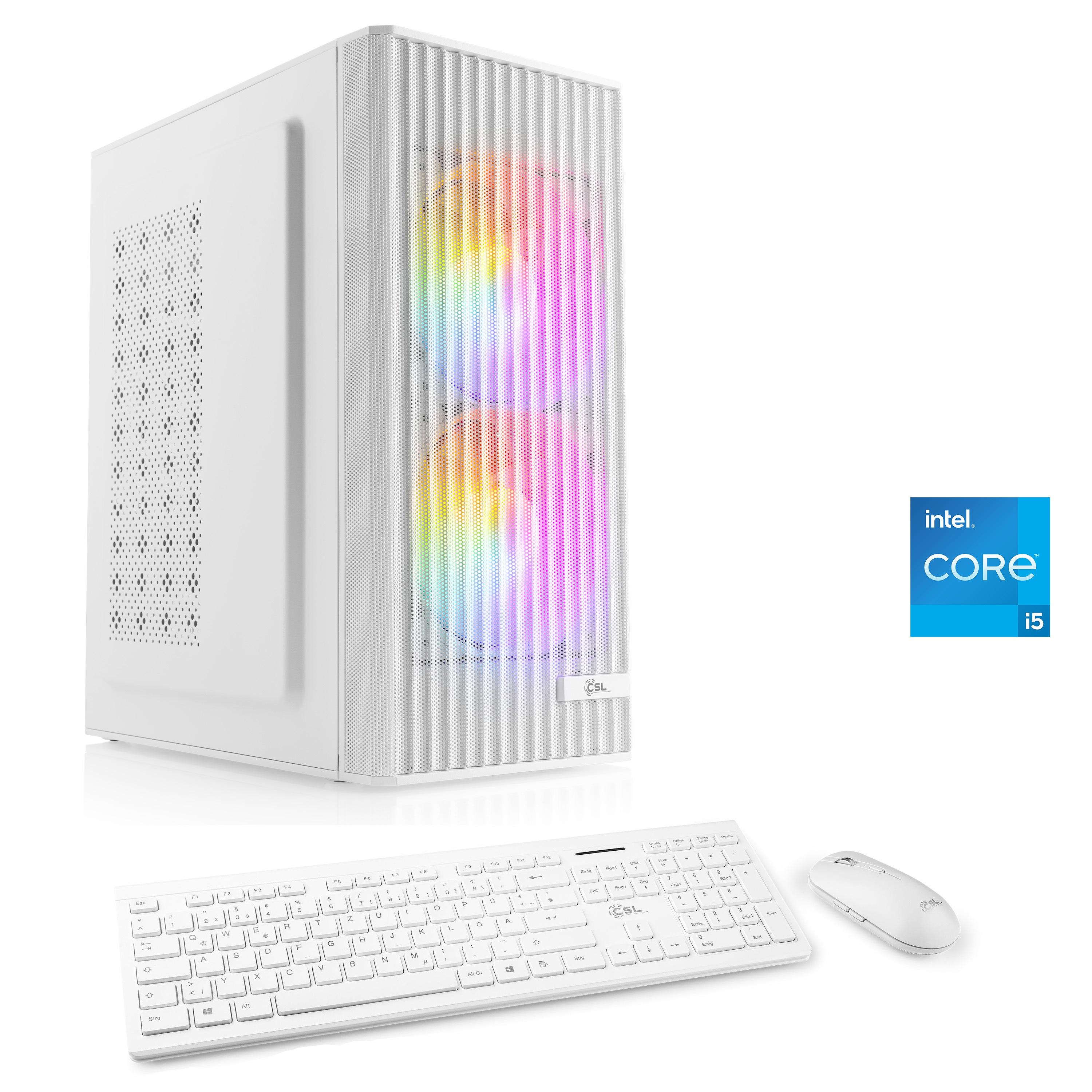 CSL PC "Spectrum V25122W", weiß, Microsoft Windows 11 Home (64 Bit), 16 GB RAM 1.000 GB SSD, Desktop-PCs, PC