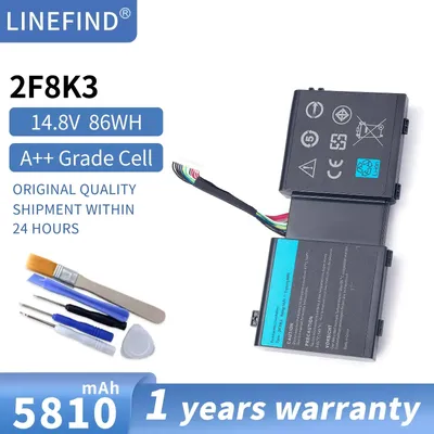 LINEFIND 2F8K3 Laptop-Akku für DELL Alienware 17 18 Alienware M17X R5 M18X R3 P18E P19E