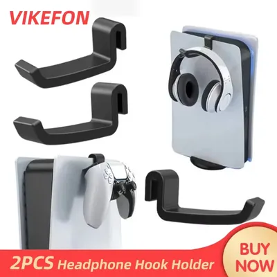 2PCS Kopfhörer Haken Halter PS5 Gaming Konsole Haken Host Expansion Rack für Apple AirPods P5 Rambler Kopfhörer für PS5 gamePad