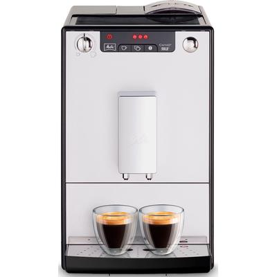 MELITTA Kaffeevollautomat "Solo E950-201, schwarz", silber (schwarz, silberfarben), B:20cm H:30,3cm T:45,5cm, Kaffeevollautomaten, Perfekt für Café crème & Espresso, nur 20cm breit, Kaffeevollautomat