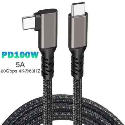 Ugourd usb 3. 0 gen2 * 2 20gbps Ellenbogen Typ c zum Typ c Daten übertragungs kabel pd100w Super ladekabel für Telefon Laptop vr Brille