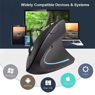 Vertikale Maus 2,4 GHz Drahtlose Optische Mäuse Ergonomische Gaming Maus Leucht Stumm Bluetooth Maus Für Laptop PC Computer Desktop