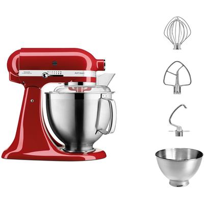 KITCHENAID Küchenmaschine "5KSM185PSE", rot (empire rot), B:24cm H:36cm T:37cm, Küchenmaschinen, Küchenmaschine