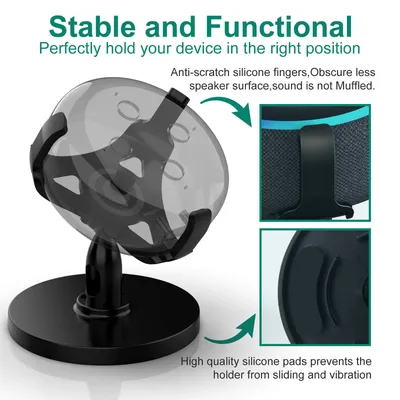 Smart Speaker Stand geeignet für Echo Dot 3. Desktop-Halterung 360 Grad verstellbarer Anti-Rutsch-Halter Mini-Desktop-Lautsprecher halterung