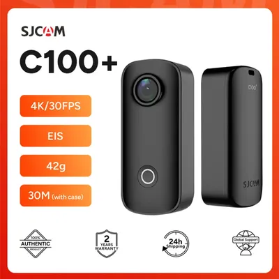 SJCAM C100 Plus Action Kamera 4K 30M Wasserdicht 2,4G WiFi Action Sport action cam EIS fahrrad helm motorräder
