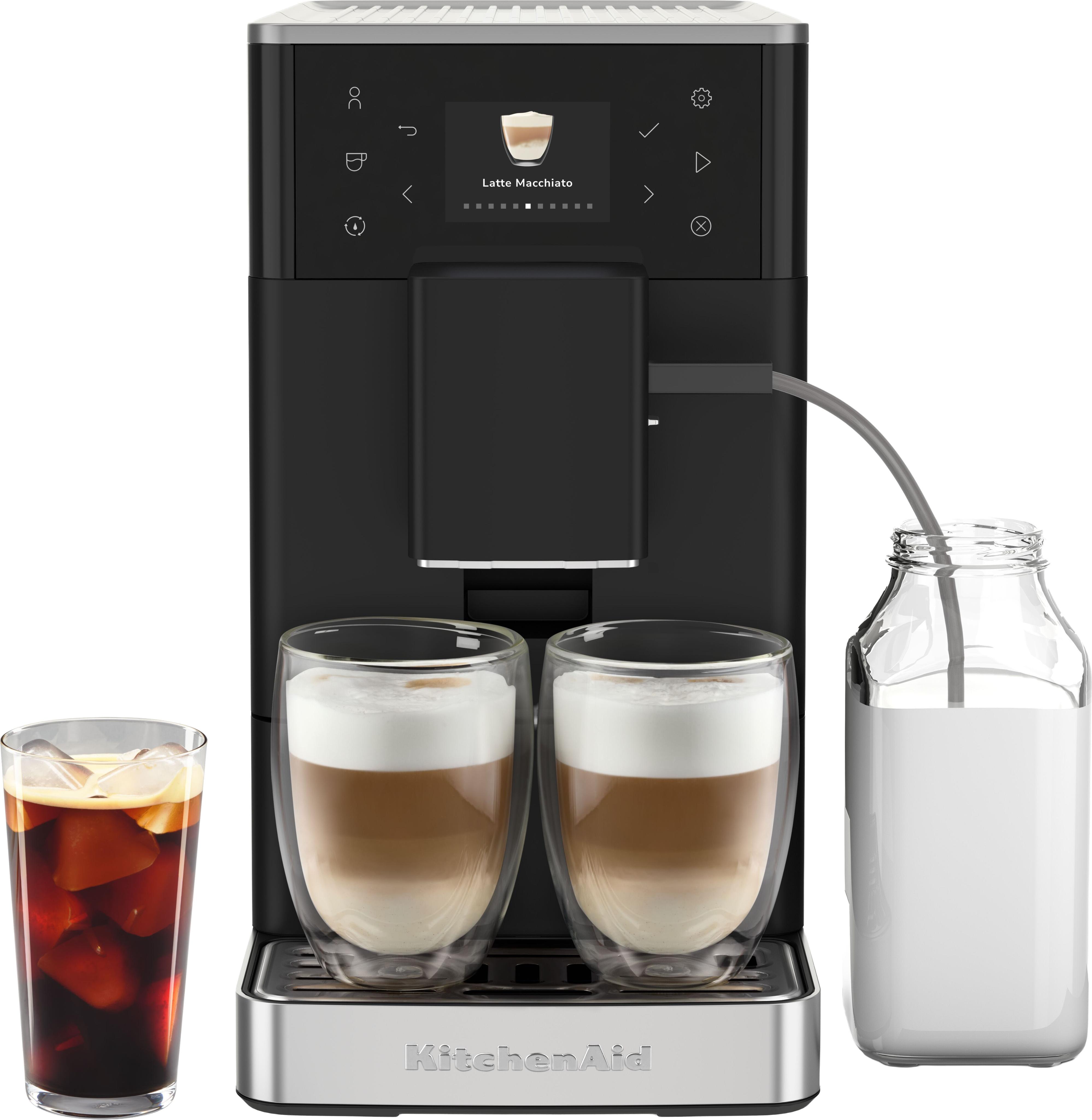 KITCHENAID Kaffeevollautomat "5KES8453E", schwarz matt, B:19,5cm H:36cm T:47cm, Kaffeevollautomaten, QuietGrind-System: ermöglicht eine leise Zubereitung bei jeder Tasse, Kaffeevollautomat