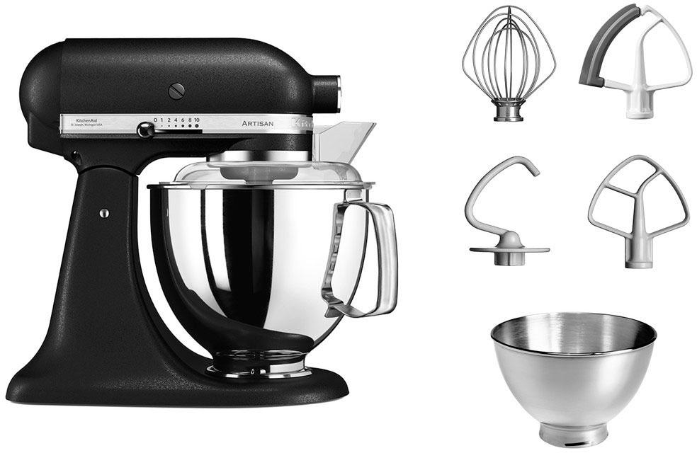 KITCHENAID Küchenmaschine "Küchenmaschine 5KSM175PSEBK GUSSEISEN SCHWARZ", schwarz (gusseisen schwarz), B:24cm H:36cm T:37cm, Küchenmaschinen, Küchenmaschine