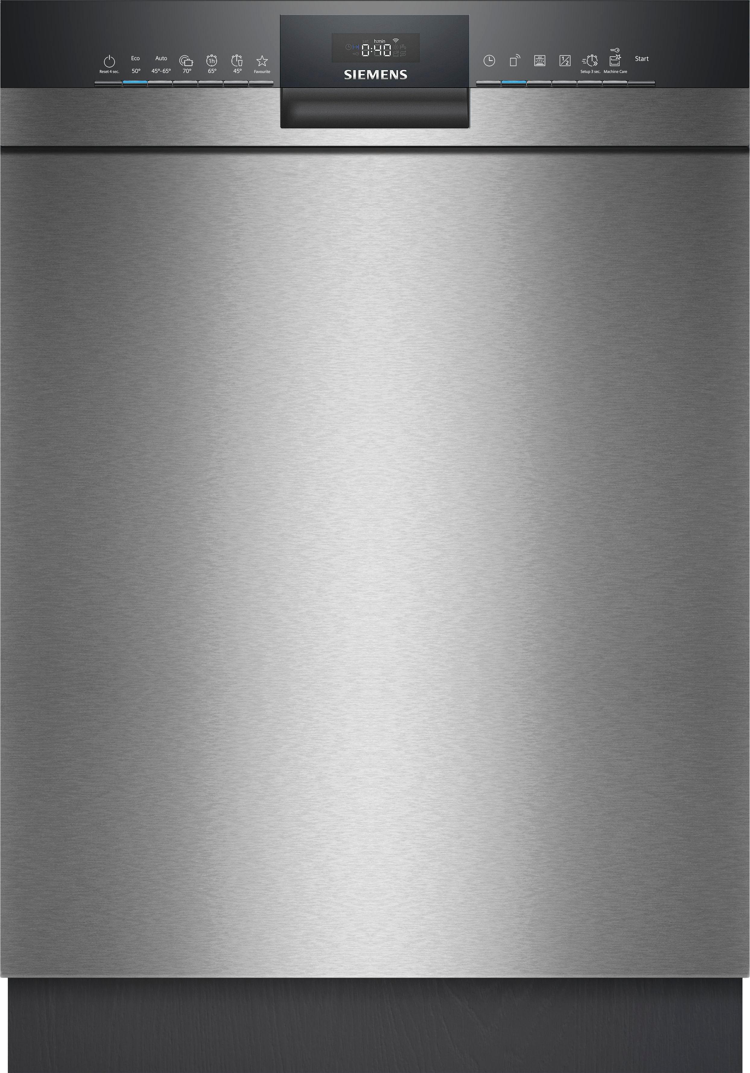 SIEMENS Unterbaugeschirrspüler "SN43HS11TE", Energieeffizienz: D (A-G), silber (silberfarben), B:59,8cm H:81,5cm T:57,3cm, Geschirrspüler, aquaStop Garantie, varioSpeed Plus & geprüfte Hygiene Qualität