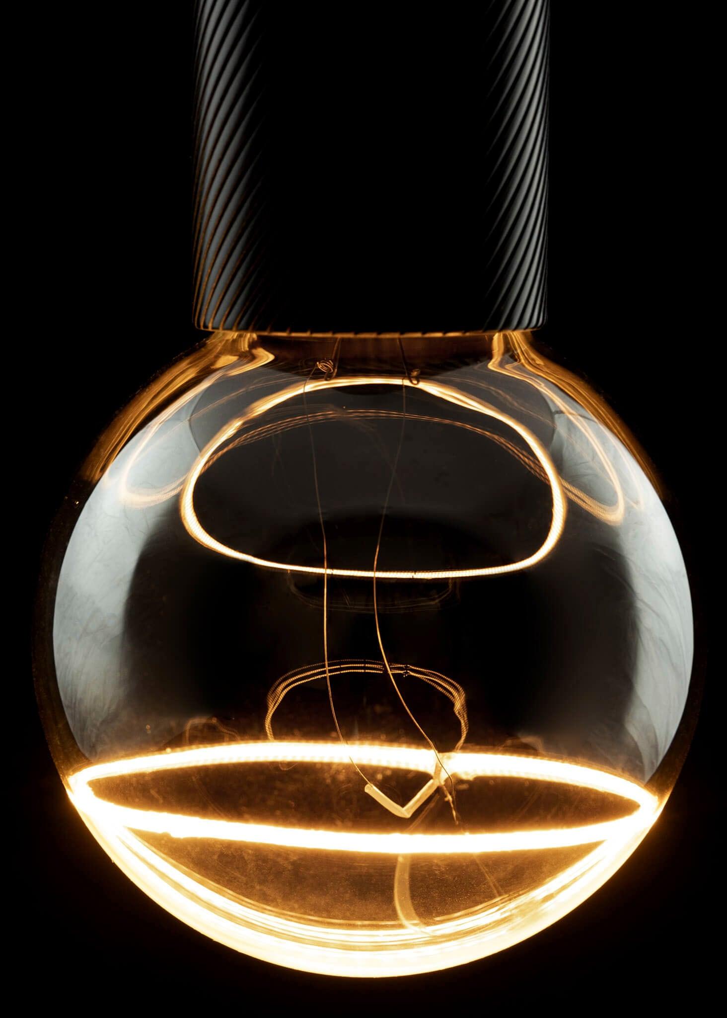 SEGULA LED-Filament "LED Illusion Globe", Energieeffizienz: G (A-G), grau (smokey grau), L:14cm Ø:9,5cm, Leuchtmittel