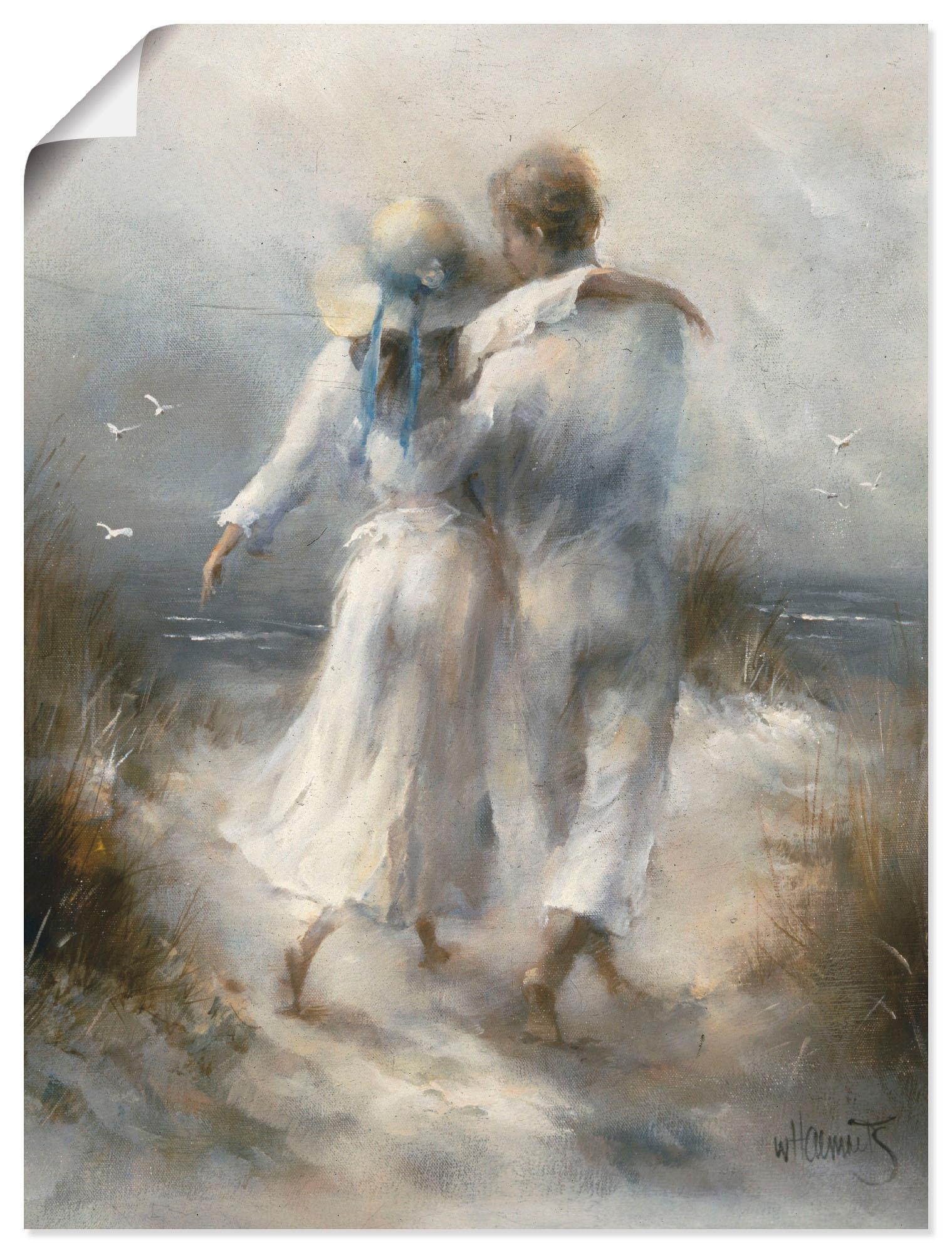Wandbild ARTLAND "Romantik", grau (farbe bild(er): grau), B:45cm H:60cm, Bilder, als Leinwandbild, Poster in verschied. Größen