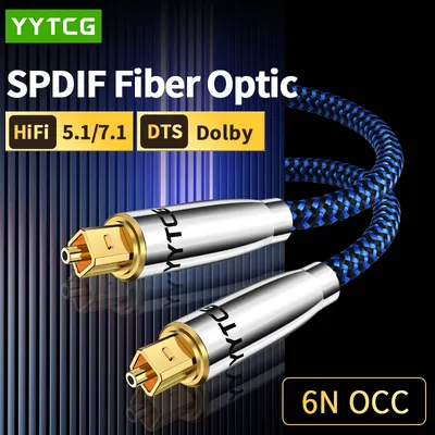 YYTCG HiFi Digitales Optisches Audiokabel Toslink SPDIF Koaxialkabel Glasfaserkabel für Verstärker Blu-ray Player Xbox 360 Soundbar