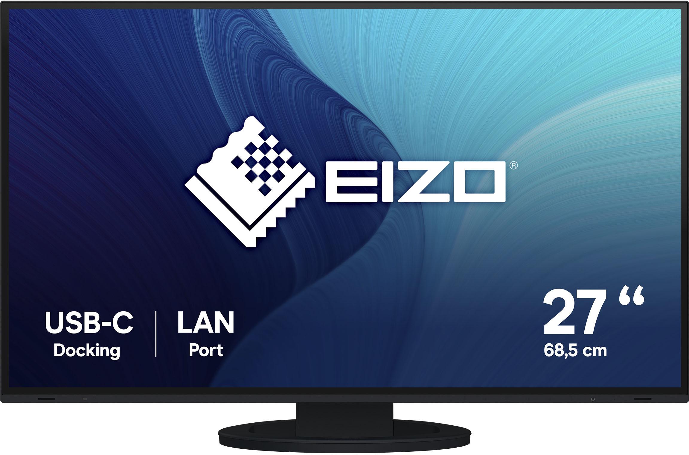 EIZO LED-Monitor "FlexScan EV2795", Energieeffizienz: D (A-G), schwarz, B:61,14cm H:35,7cm T:5,6cm, Monitore