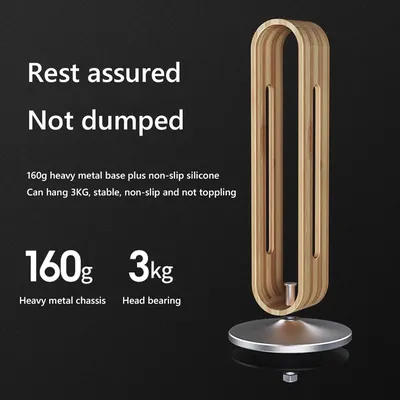 Gaming Headset Aufhänger Ständer Headsets Kunst Lagerung Rack Bambus Holz Aluminium Kopfhörer Display Rack Aufhänger Halter Halterung