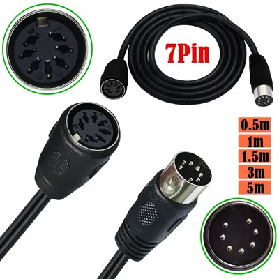 7-Pin-DIN-MIDI-Kabel, Stecker auf Buchse, Controller-Schnittstelle, Audiokabel für Bang & Olufsen, Naim, Quad.Stereo-Systeme, Kabel 3m, 10m