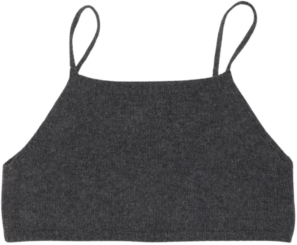 By Aylin Koenig Damen Top, Grau, Gr. L, kein / Etikett - Second Hand